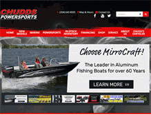 Tablet Screenshot of chuddspowersports.com